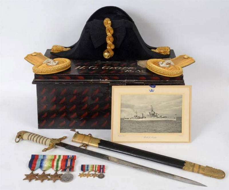 Some of Commander Humphrey Grace's naval memorabilia