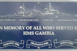NMA HMS Gambia memorial plaque