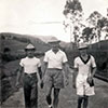 'Taff, Brian and I.' John Aire is in the center of this trio. Diyatalawa Rest Camp, Ceylon (Sri Lanka), September, 1955. Image from Amanda Dalton, John Aire's daughter