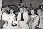 Colin Hunter and his wife Margaret, the padre of HMS Terror, will Bill and his pregnant wife in the NAAFI Club in 1962. Photo kindly supplied by Bill Hartland