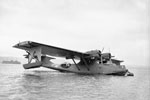 Consolidated Model 28 Catalina Mark II, AM269-BN-K of 240 Squadron, RAF based at Stranraer, Ayrshire, moored on Loch Ryan. Photo: P. N. F. Tovey. Imperial War Museums CH 2448