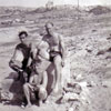 Moe Symons, Electrical Artificers Algy Longworth and Alan Clements at Mellieha Bay, Malta, 1950. Photo from Alan Clements