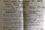 Jeken's driving license dated July 1, 1944. Photo kindly supplied by Jamie Elwin