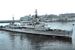 HMS Gambia entering Grand Harbour, Malta in April 1955. Photo kindly submitted by Carol Shirley