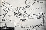 HMS Gambia's First Summer Cruise, June 7 - July 22, 1950. Photo from Anne Irvine.