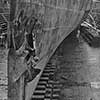 While refuelling at sea on Monday, October 16, 1950, HMS Gambia and HMS Phoebe collided. This is the damage to HMS Gambia's bow. Photo from Anne Irvine.