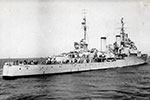 HMS Gambia in 1950. Photo from Anne Irvine.