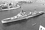 HMS Gambia at Brindisi Harbour, Italy. Photo from Anne Irvine.
