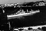 HMS Gambia at Trieste, Italy. Photo from Anne Irvine.