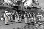 Pakistan Navy Pipe Band at Karachi in January 1952. Photo from Anne Irvine.