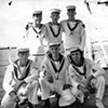 Tom 'Tam' Sutherland, Mick Neill, Bert 'Jock' Fletcher, Davie Bell, Ginger Dutton and Eddie Gouarne. Photo from Anne Irvine.