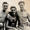'Taff' Jacques, 'Taff' Leonard and Eddie Gouarne. Photo from Anne Irvine.