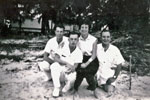 Ken Griffin and friends at Mombasa. Photo kindly submitted by Janet Kirkham, niece of sick berth attendant Ken Griffin