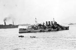 HMS Devonshire at Freetown Harbour, April 14, 1942. Photo: Lt. F. G. Roper. Imperial War Museums A 9603