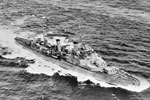 HMS Fiji on August 28, 1940. Imperial War Museums FL13125. HMS Fiji was sunk on May 22, 1941 during the Battle of Crete.