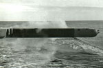 HMS Gambia firing a torpedo on exercise off of Lanarka, Cyprus in 1951. Dad's photo