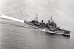 HMS Gambia during WWII. Imperial War Museums FL13348
