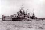 HMS Gambia during WWII. Imperial War Museums FL13351