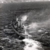 HMS Gambia, 6" gun practice, Malta, 1950