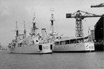 HMS Gambia and HMS Apollo. No date. Flickr