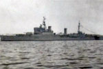 HMS Gambia on her 1957/58 Commission. Photo from Christine Deane.