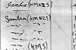 Extract from Bill's service record. Photo kindly provided by Bill's son, Garry