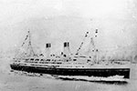 The troop transport ship HMS Aorangi was a converted Union Steam Ship Company liner. Photo: Public Domain