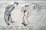 Cartoon about saluting. Photo kindly supplied by Garry Carlyle.