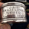 A napkin ring momento of being in Tokyo Bay for the surrender of the Japanese on September 2, 1945. Photo kindly supplied by Jamie Elwin