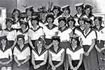 The ladies supporting the 40th Anniversary Reunion of the Commissioning of HMNZS Gambia in 1983 at Hokitika, New Zealand