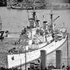 HMS Gambia at Malta, 1953