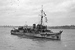 The minesweeper HMS Pangbourne during WWII. Photo: Imperial War Museums FL17237