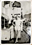 William Baker, sunbathing on deck