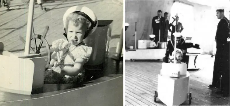 Princess Anne in her own little cruiser