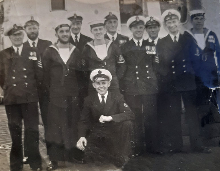 HMS Cumberland, Jim is 2nd from right