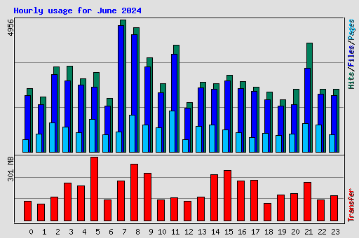 Hourly usage for June 2024