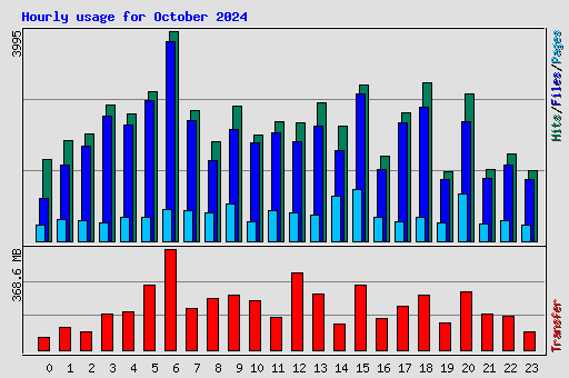 Hourly usage for October 2024