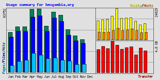 Usage summary for hmsgambia.org